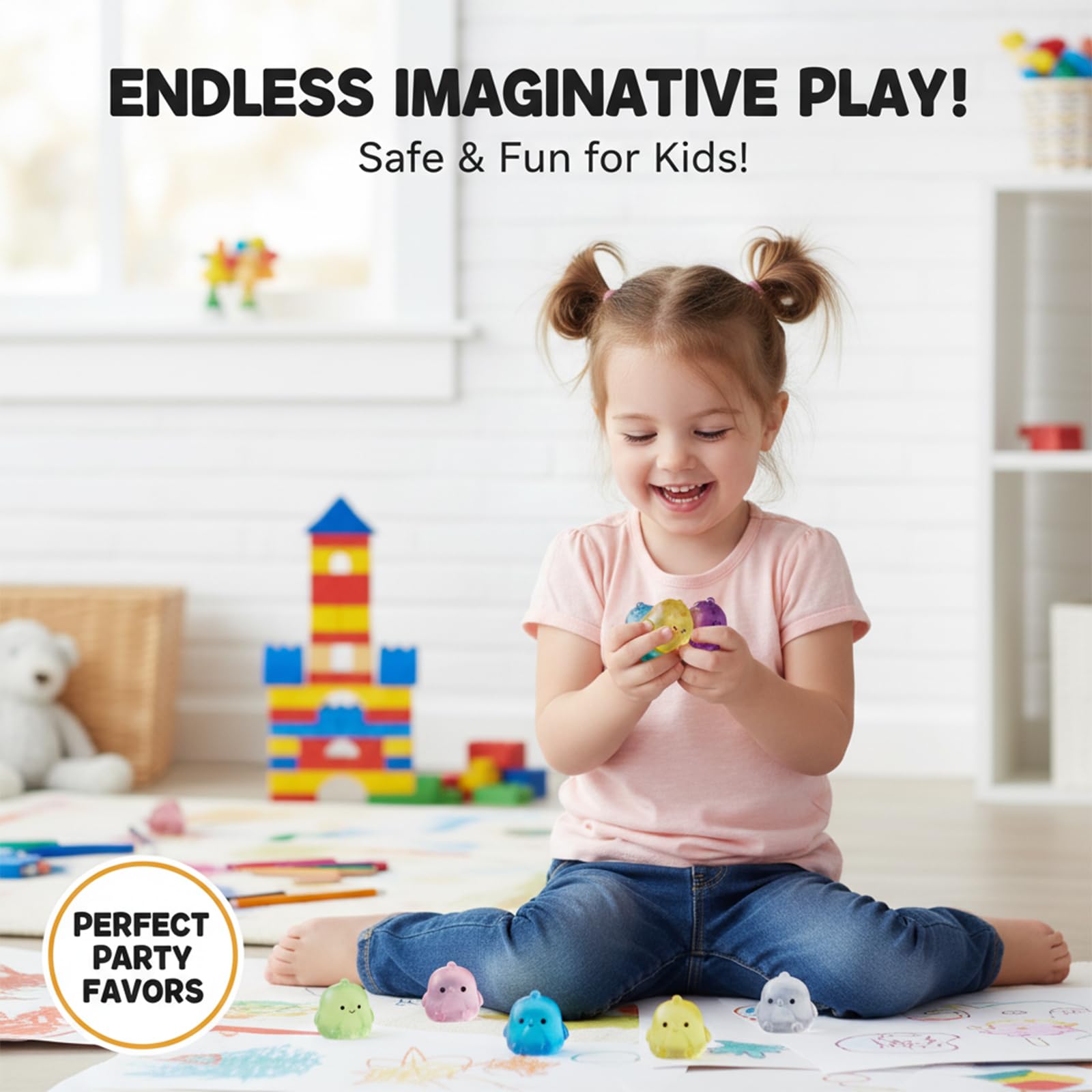 Sketsia Mini Chick Squishy: easy-clean decor that doubles as a stress-relief toy.