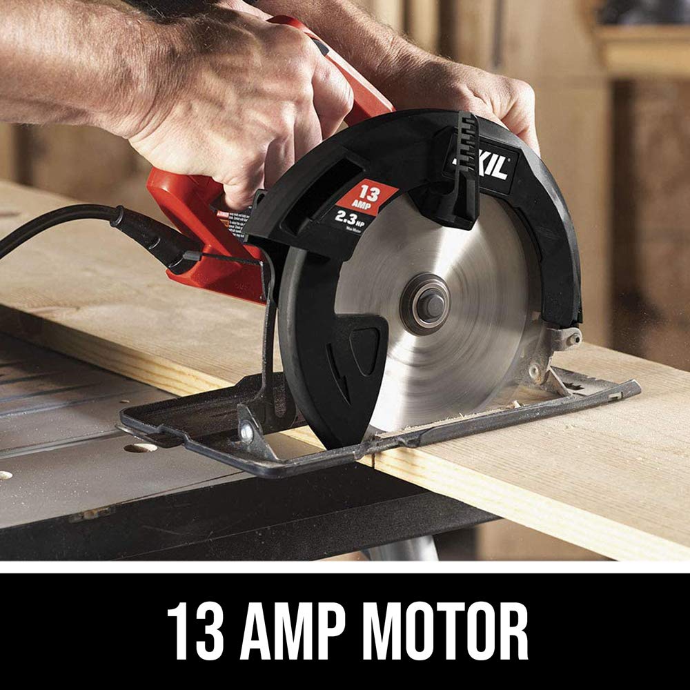 Skil 5080-01 dust blower in action keeps cut lines clear