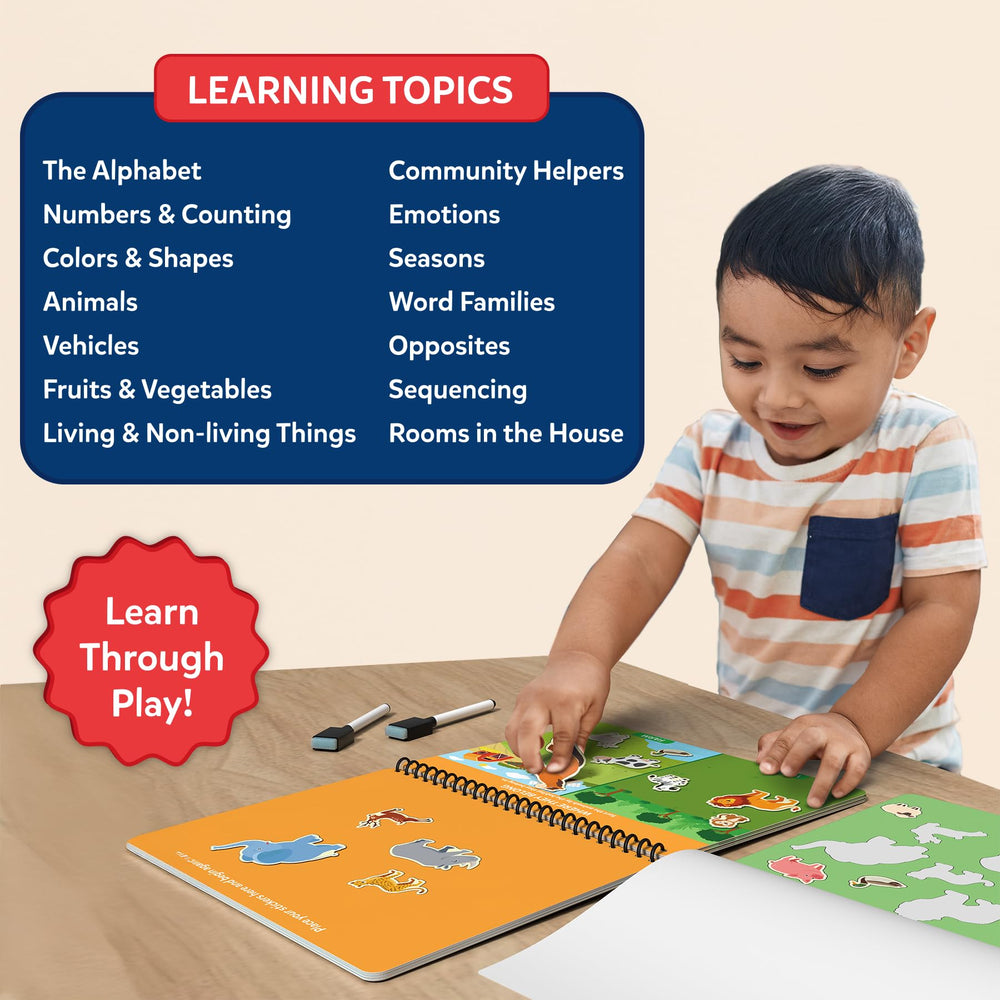 Skillmatics Busy Book emotions page helps kids recognize feelings.