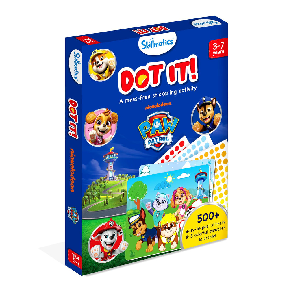 Gift-ready Skillmatics Dot It Sticker Art for ages 3 to 7.
