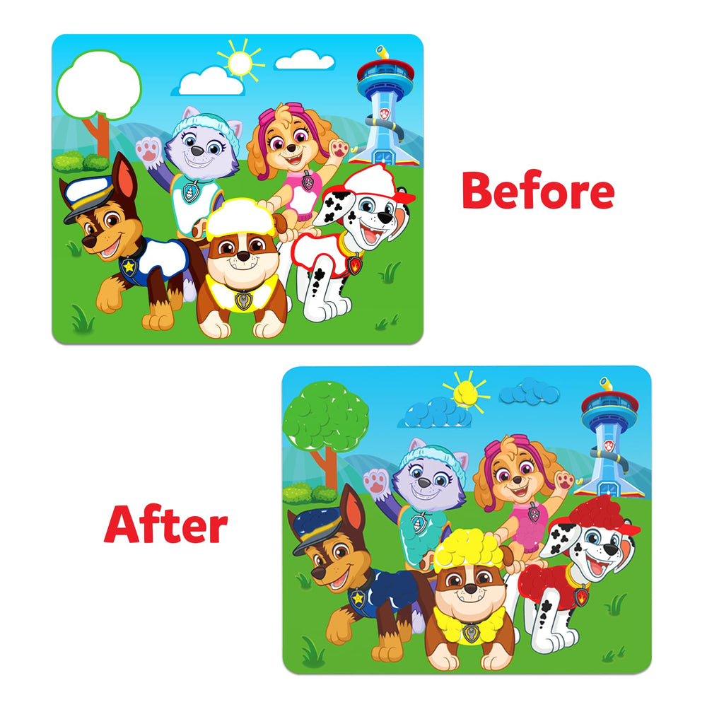 Mess-free crafting with Skillmatics Dot It Sticker Art keeps surfaces clean.