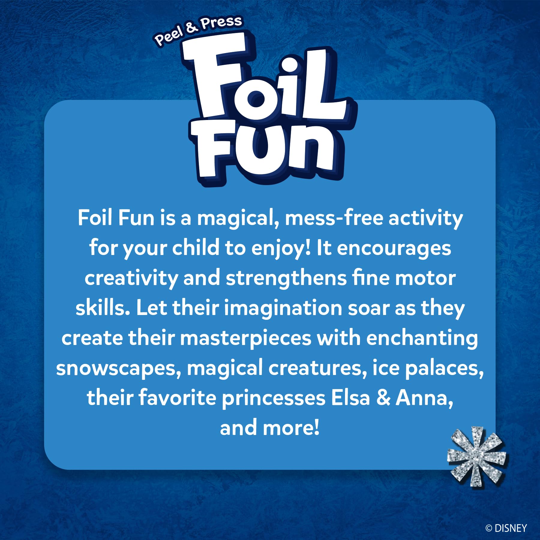 Skillmatics Foil Fun Disney Frozen craft session stays mess-free at home