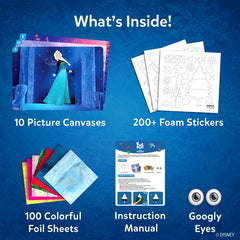 Skillmatics Foil Fun Disney Frozen picture canvases provide ready-made scenes for creativity
