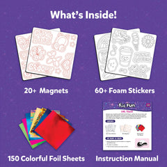 Skillmatics Foil Fun foam stickers in vibrant shapes for personalization