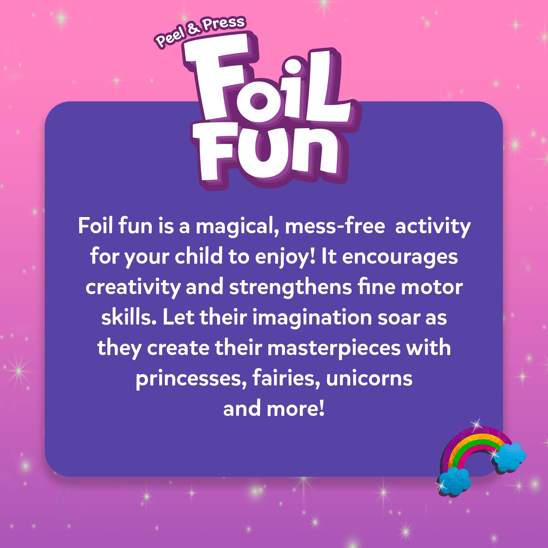 Skillmatics Foil Fun portable travel kit for on-the-go creativity.