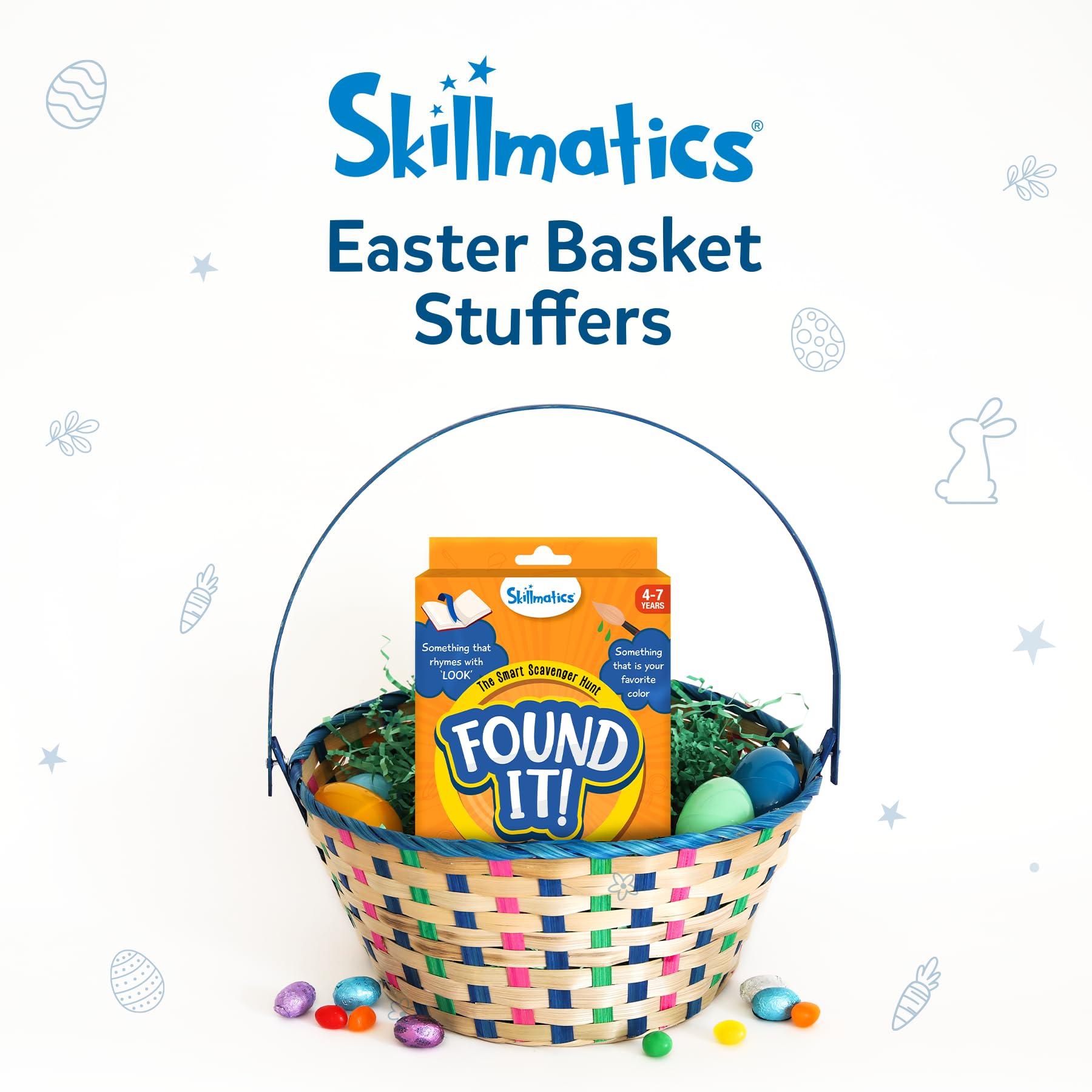Skillmatics Found It! 50-card set offers varied rounds for durable play.