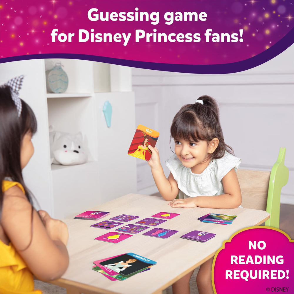 Skillmatics Guider tiles guiding questions to narrow down princess choices
