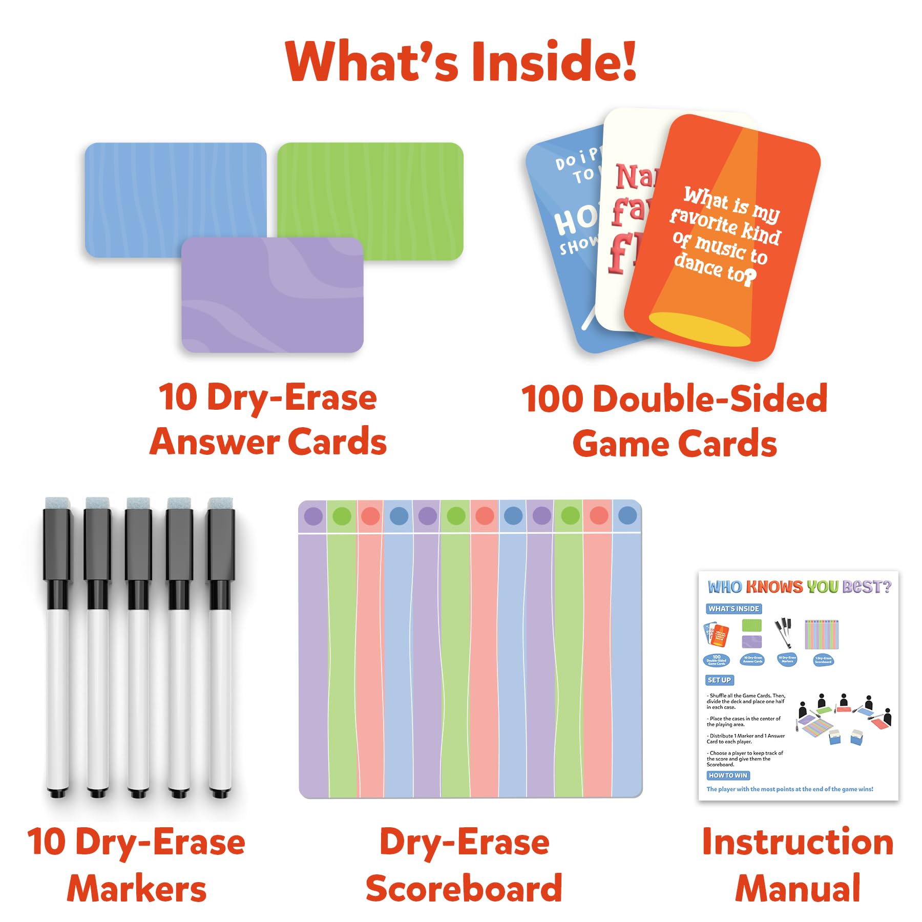 Skillmatics Who Knows You Best scoreboard track points during game night