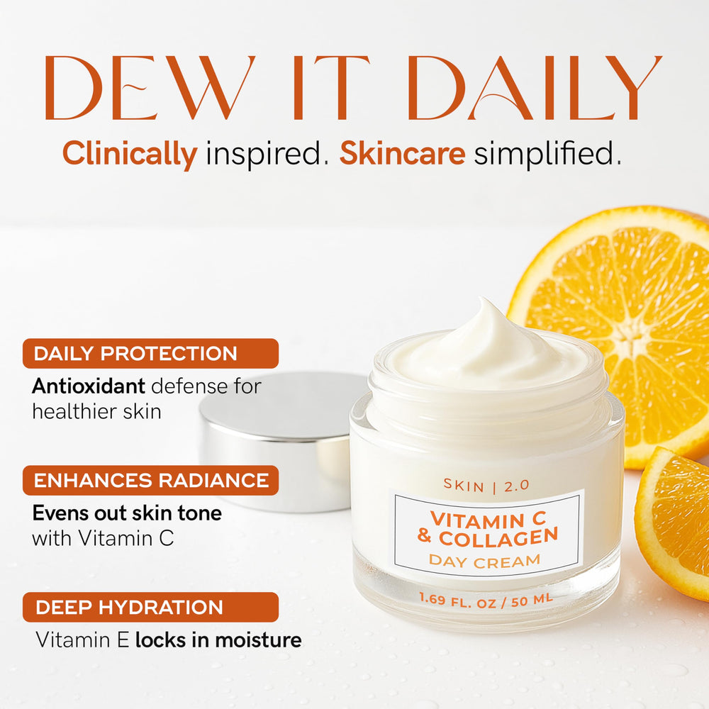 Skin 2.0 moisturizer applied with gentle massage on the face.