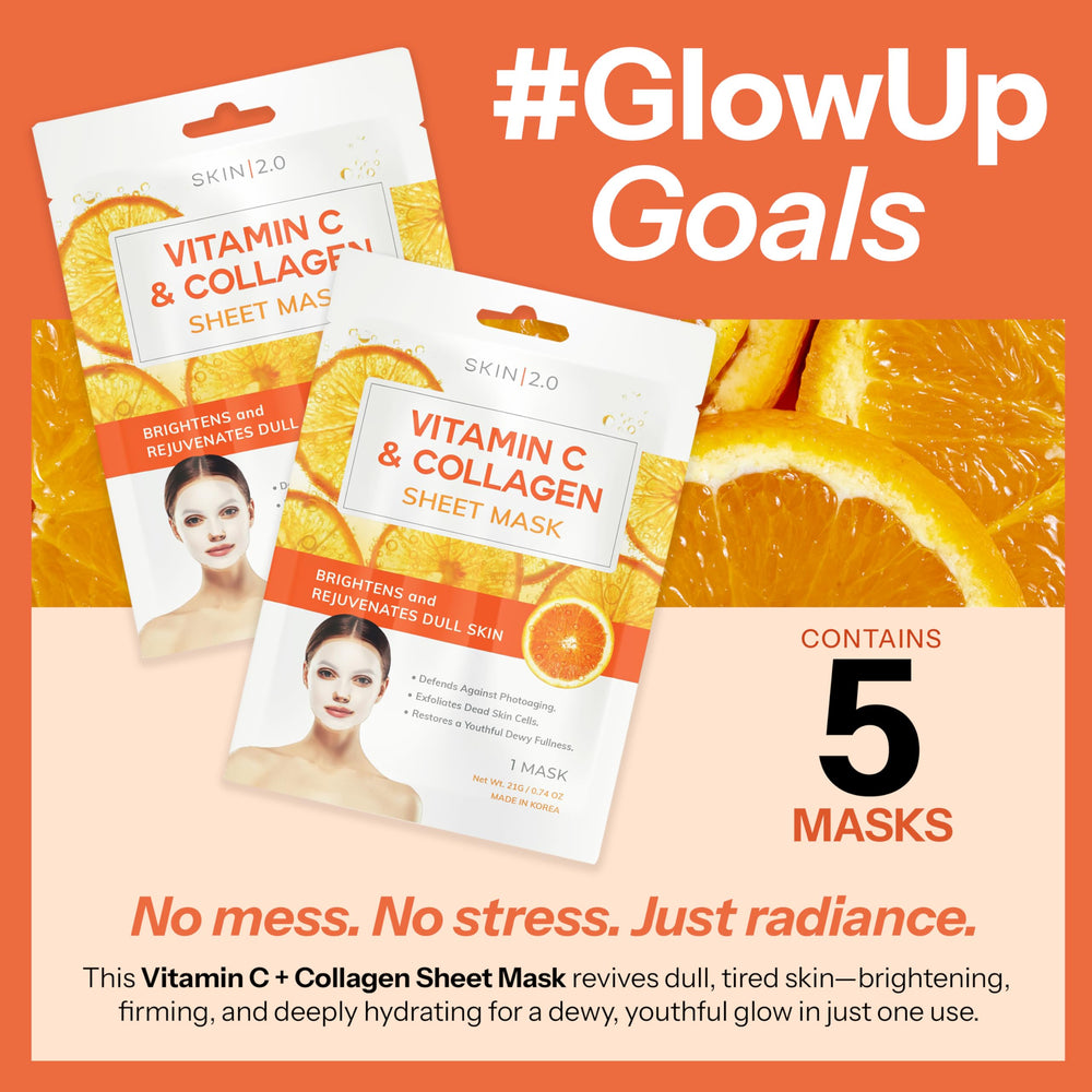 Packaging and ingredients of Skin 2.0 sheet mask
