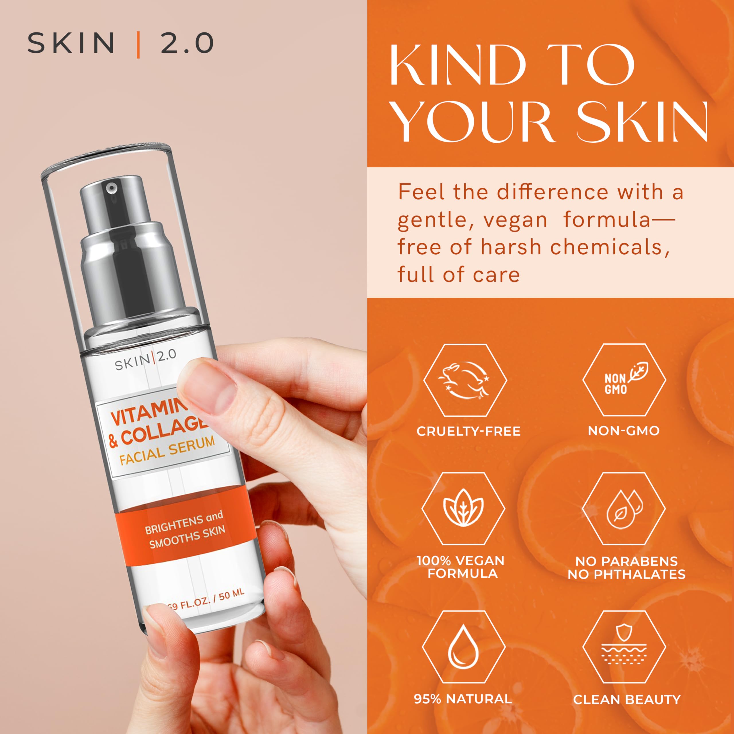 Dropper dispensing Skin 2.0 Vitamin C Serum for even skin tone.