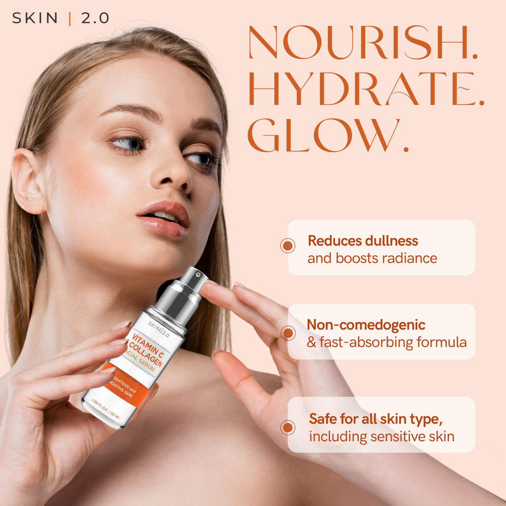 Close-up texture of Skin 2.0 Vitamin C Serum for fast absorption.