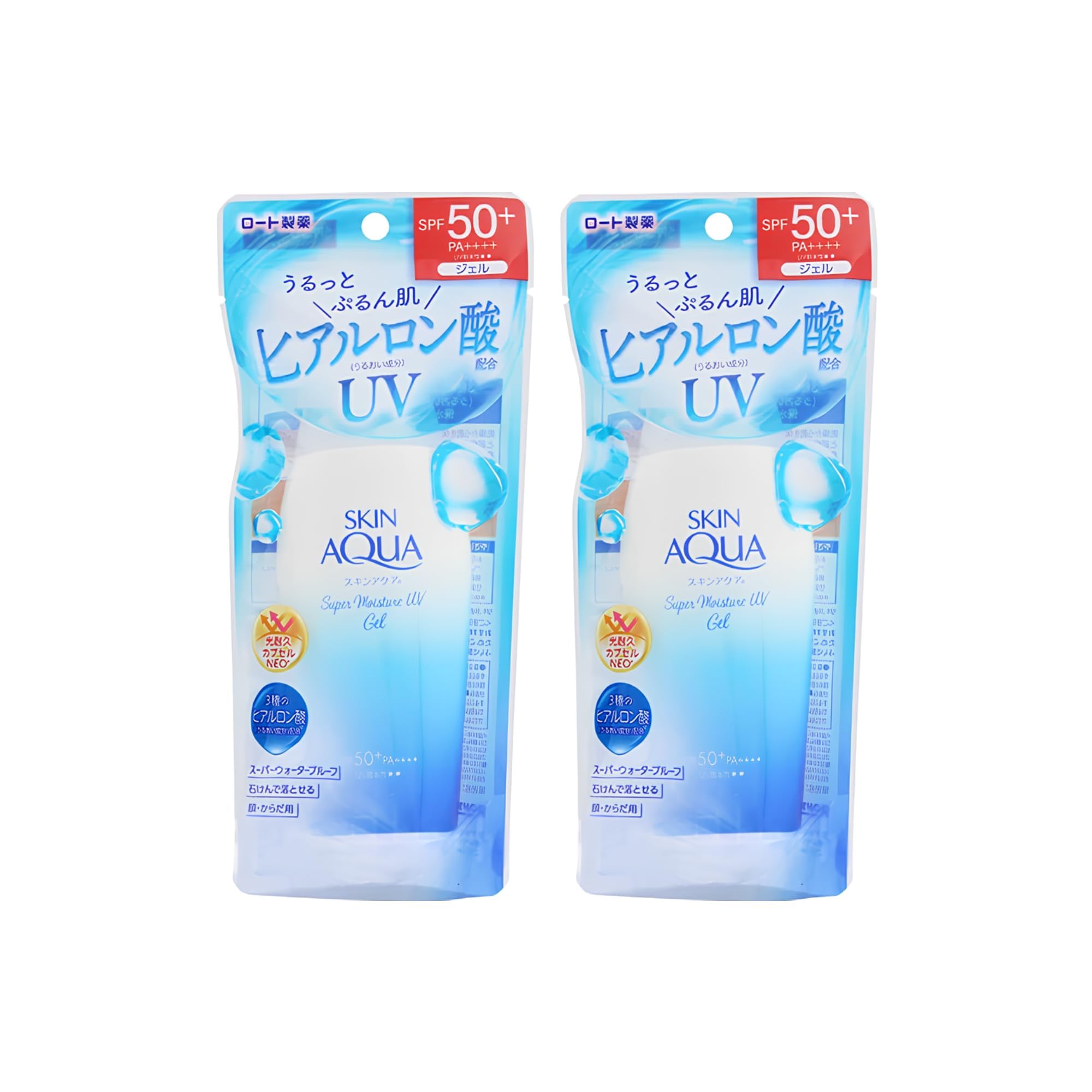 Skin Aqua UV sunscreen on skin with no white cast and even coverage.
