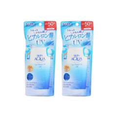 Skin Aqua UV sunscreen on skin with no white cast and even coverage.