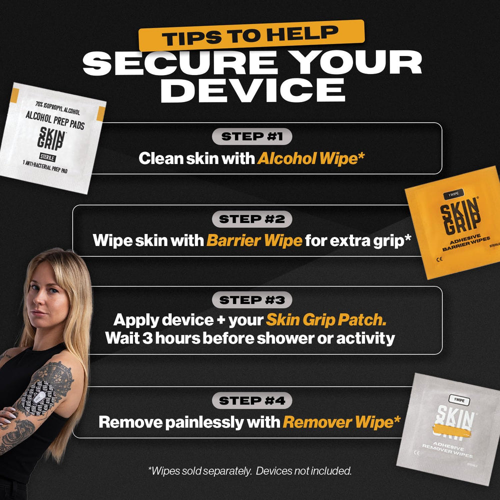 Skin Grip diabetic sensor cover patch protecting sensor during activity