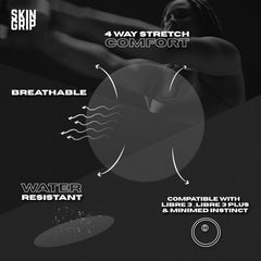 Skin Grip Freestyle Libre 3 sweatproof patch stays secure through workouts.
