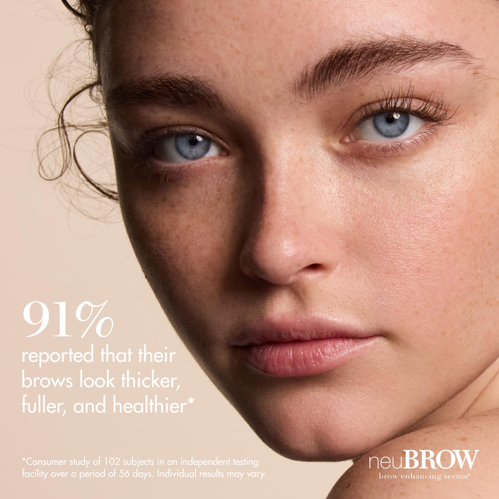 NeuBROW packaging box signals vegan, cruelty-free brow care.