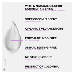 Skin Revolution organic keratin packaging emphasizing natural formula.