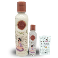 Skin Revolution Ritual Botanico keratin bottle for smooth, frizz-free hair.
