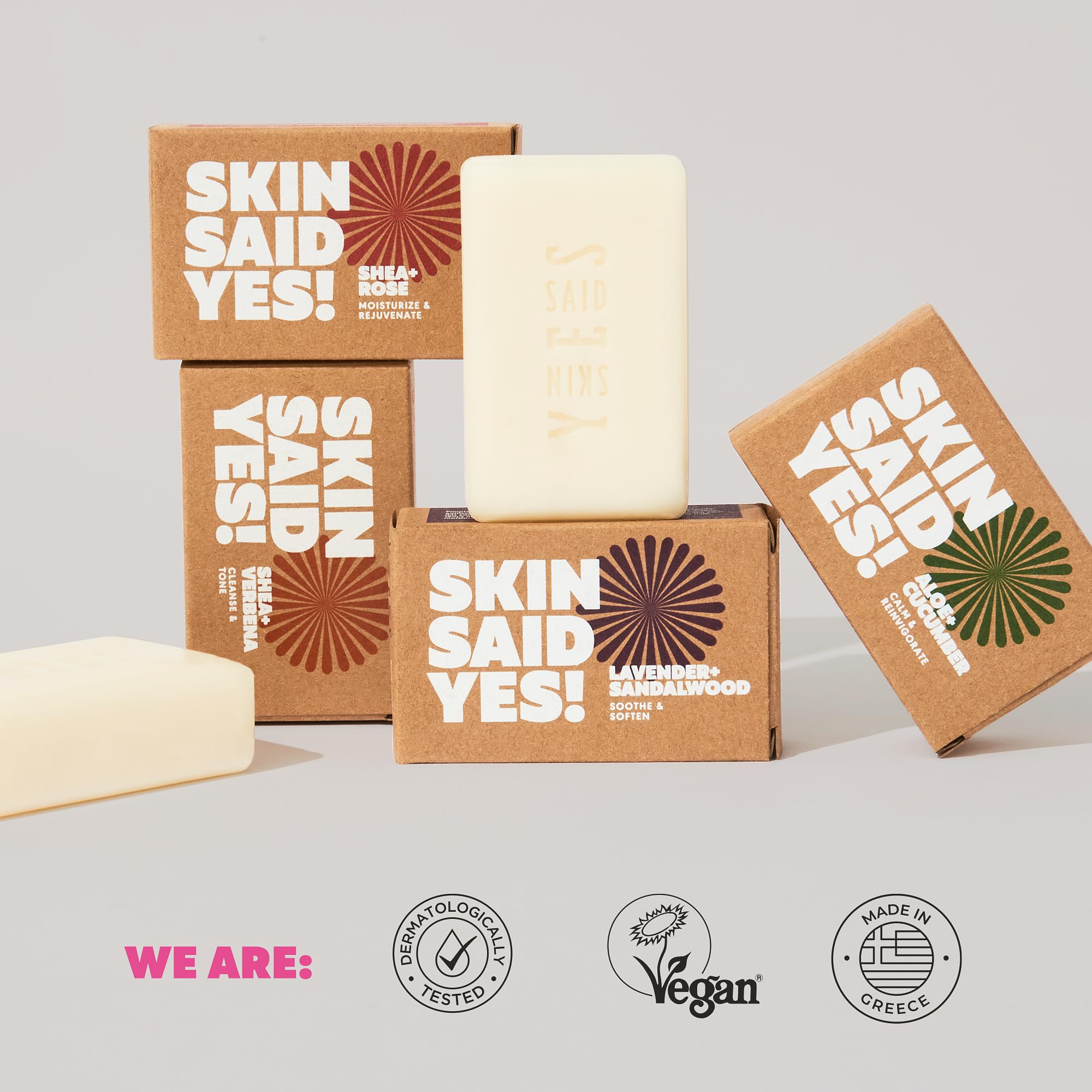 Skin Said Yes verbena fragrance bar suited for sensitive skin.