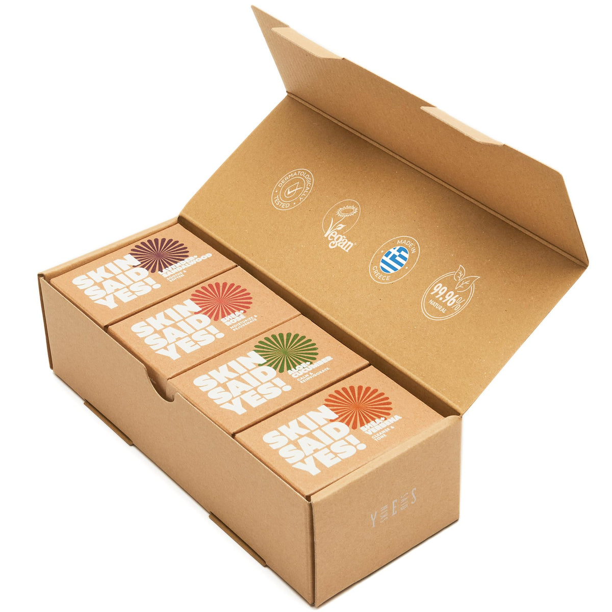 Skin Said Yes organic soap set of eight bars for daily natural cleansing and moisturizing.