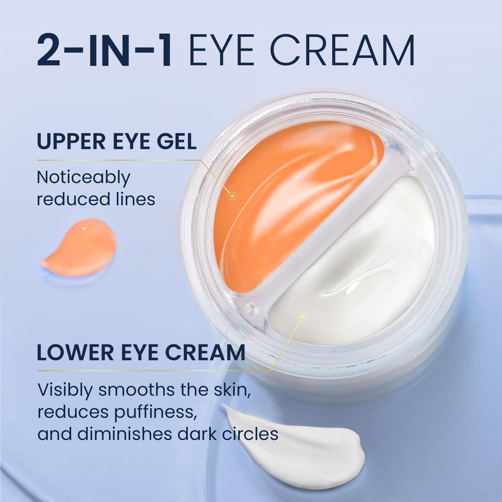 SKIN ULTIMA upper eye gel application showing lift potential