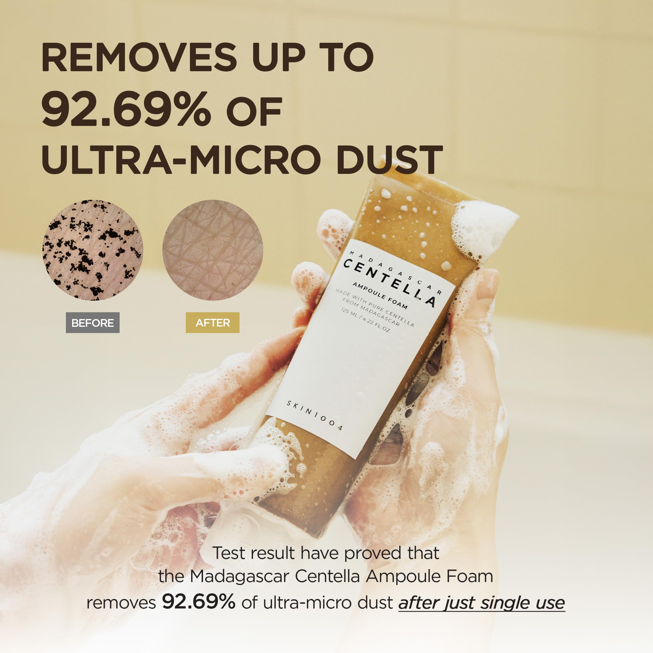 Ampoule foam cleanser delivers rich foam for comfortable cleansing.