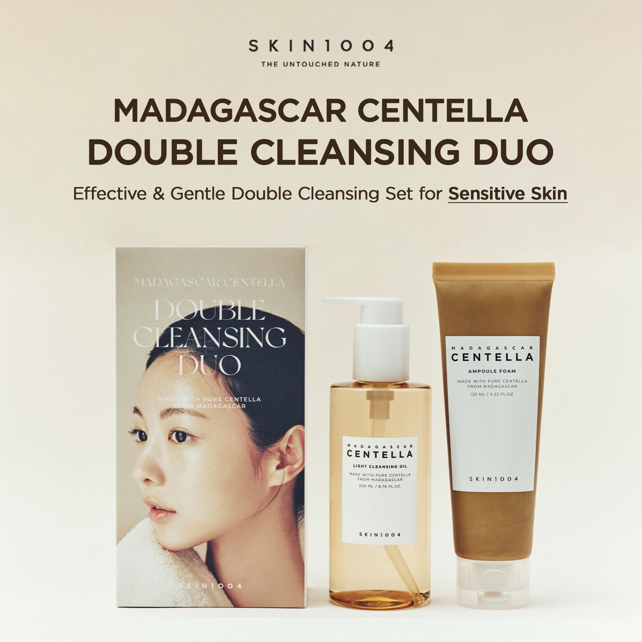 SKIN1004 Centella ampoule foam cleanser creates gentle, foamy cleansing.