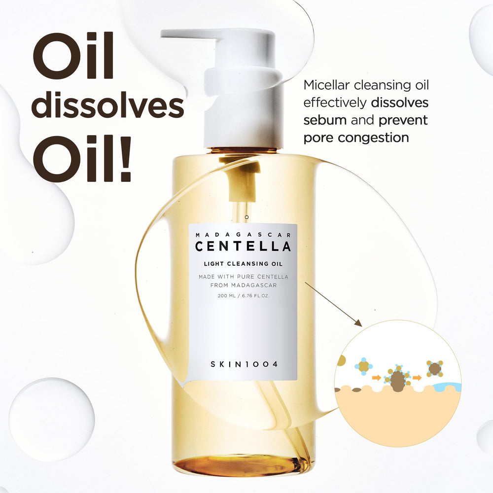 Cleansing oil on skin provides a soft, balanced cleanse.