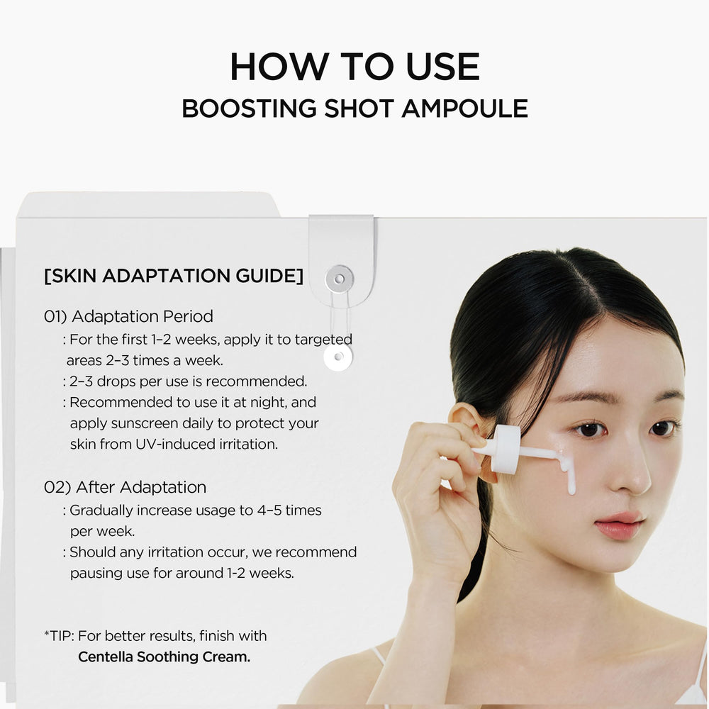 SKIN1004 Daily routine top view with ampoule and dropper ready for use