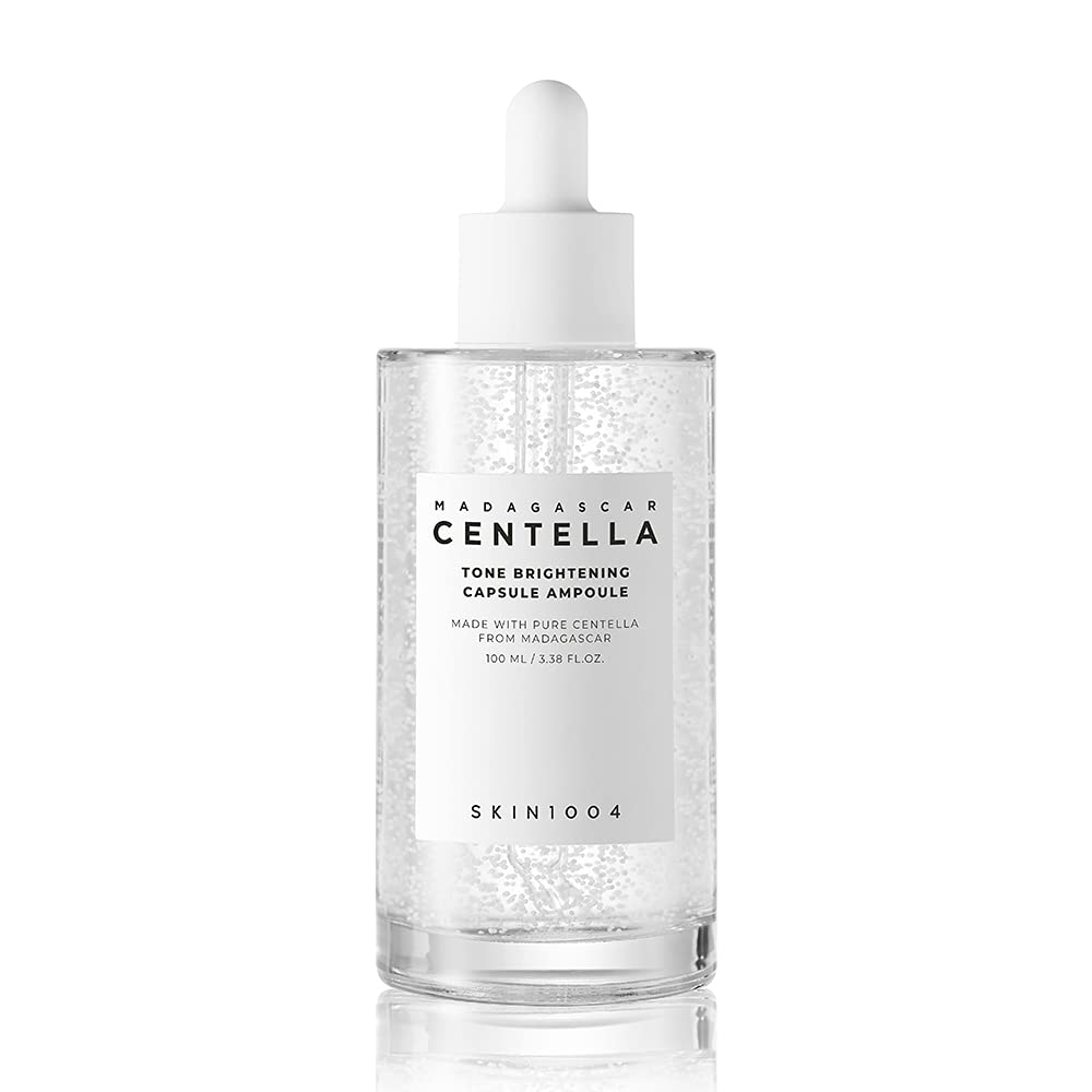 SKIN1004 Madagascar Centella Tone bottle closeup highlighting calming hydration for sensitive skin