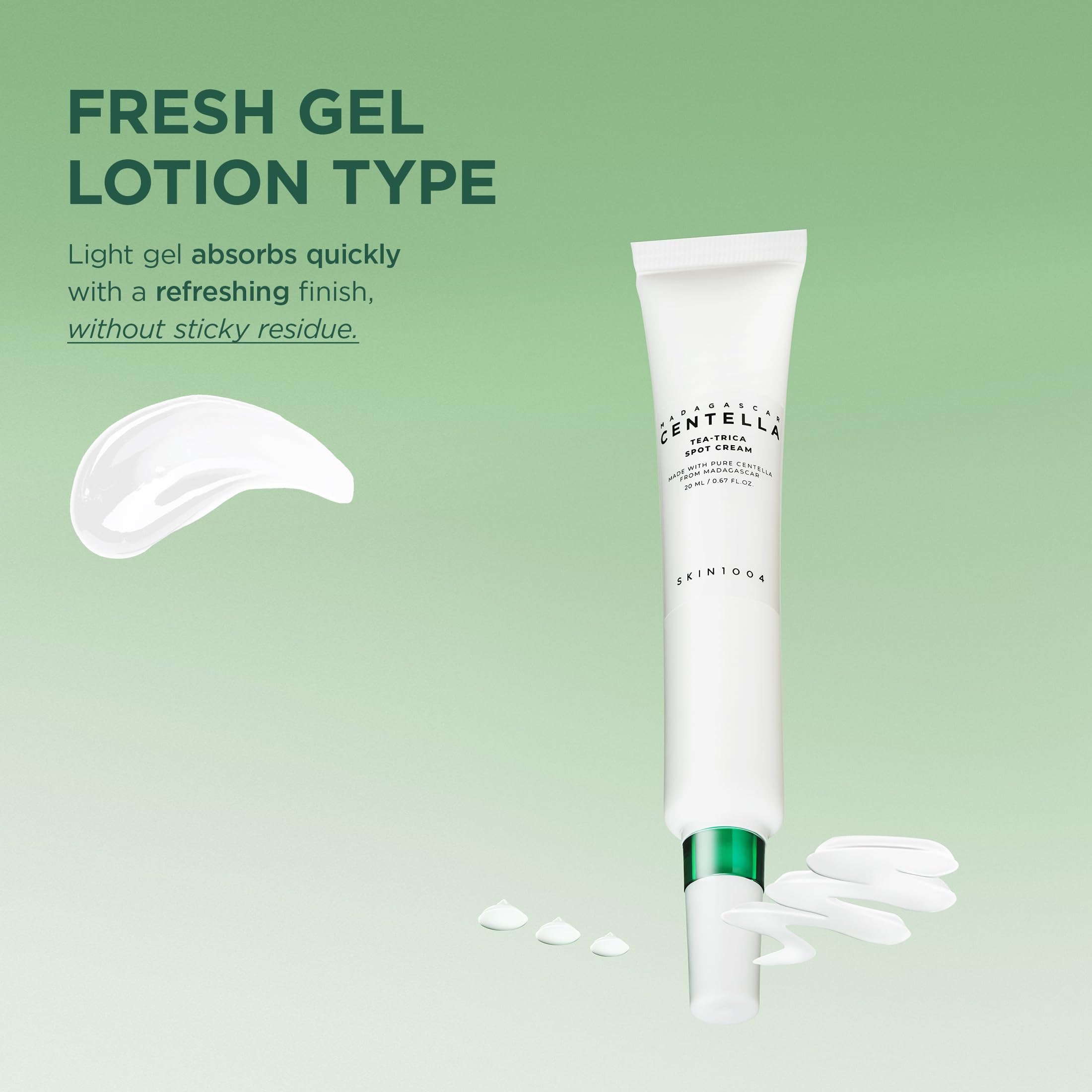 SKIN1004 Tea-Trica Spot Cream ingredients TECA and Tea Tree highlighted.