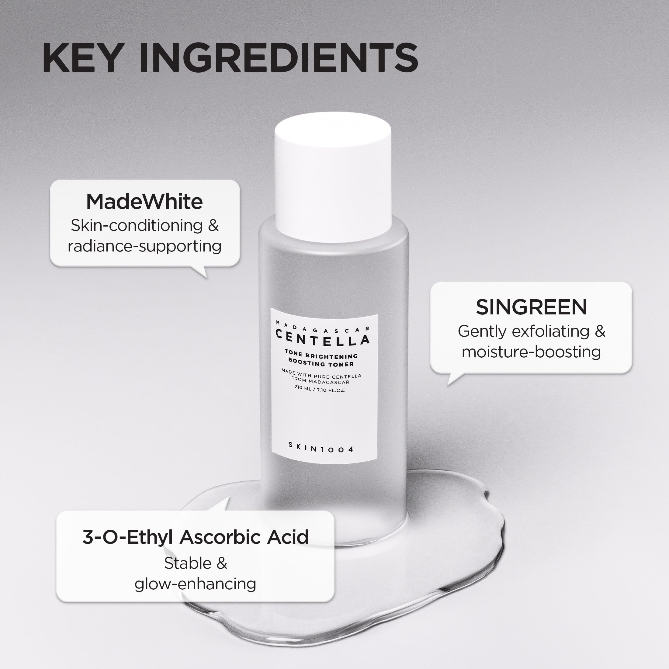 SKIN1004 Tone Balancing Toner MadeWhite and Niacinamide boost for even tone