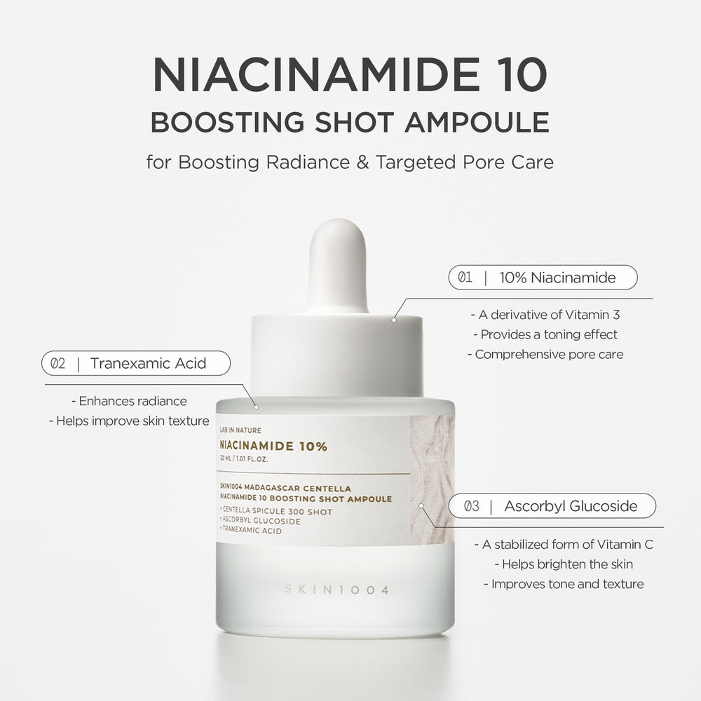 SKIN1004 Tranexamic Acid ampoule with dropper for targeted tone evenness.