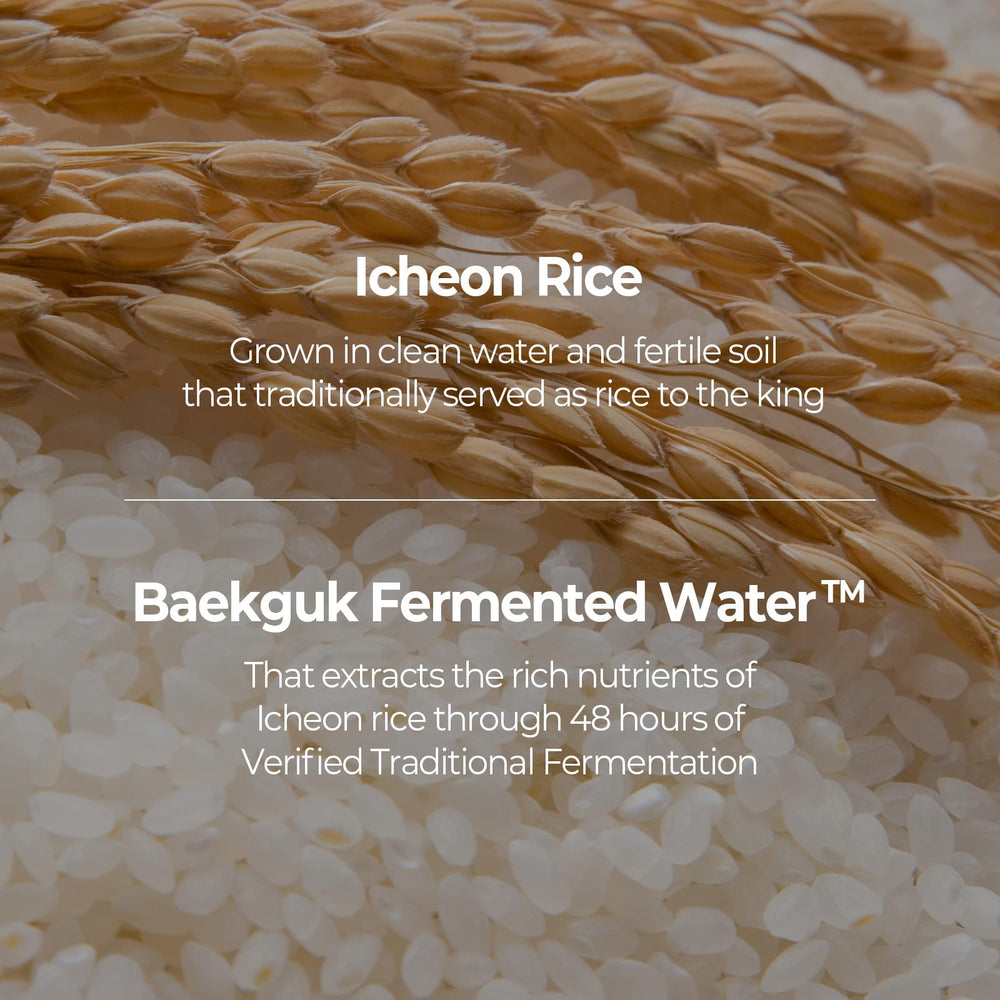 Texture close-up of SKINFOOD 1957 Rice Serum showing lightweight absorption
