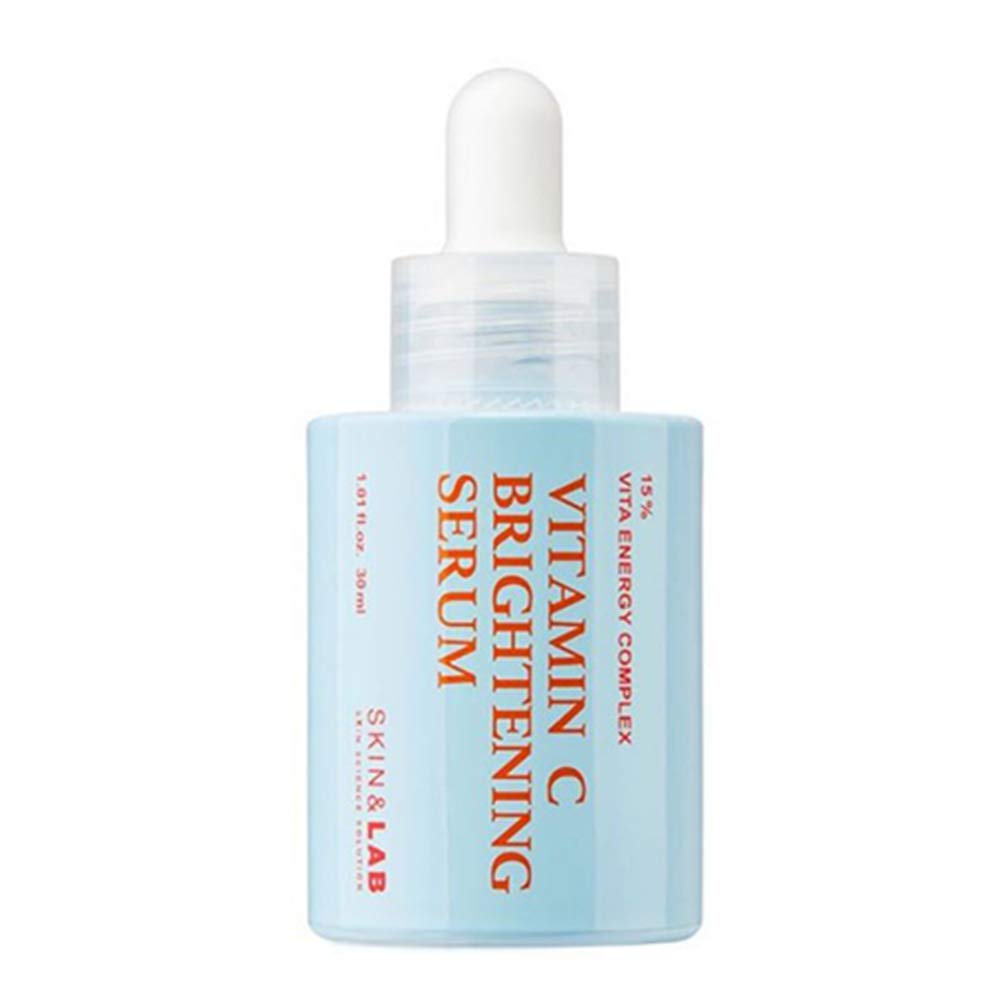 SKIN&LAB Vitamin C Serum bottle close-up highlighting hydrating formula.