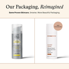 SkinMedica Essential Defense tinted face swirls show natural finish and even coverage.