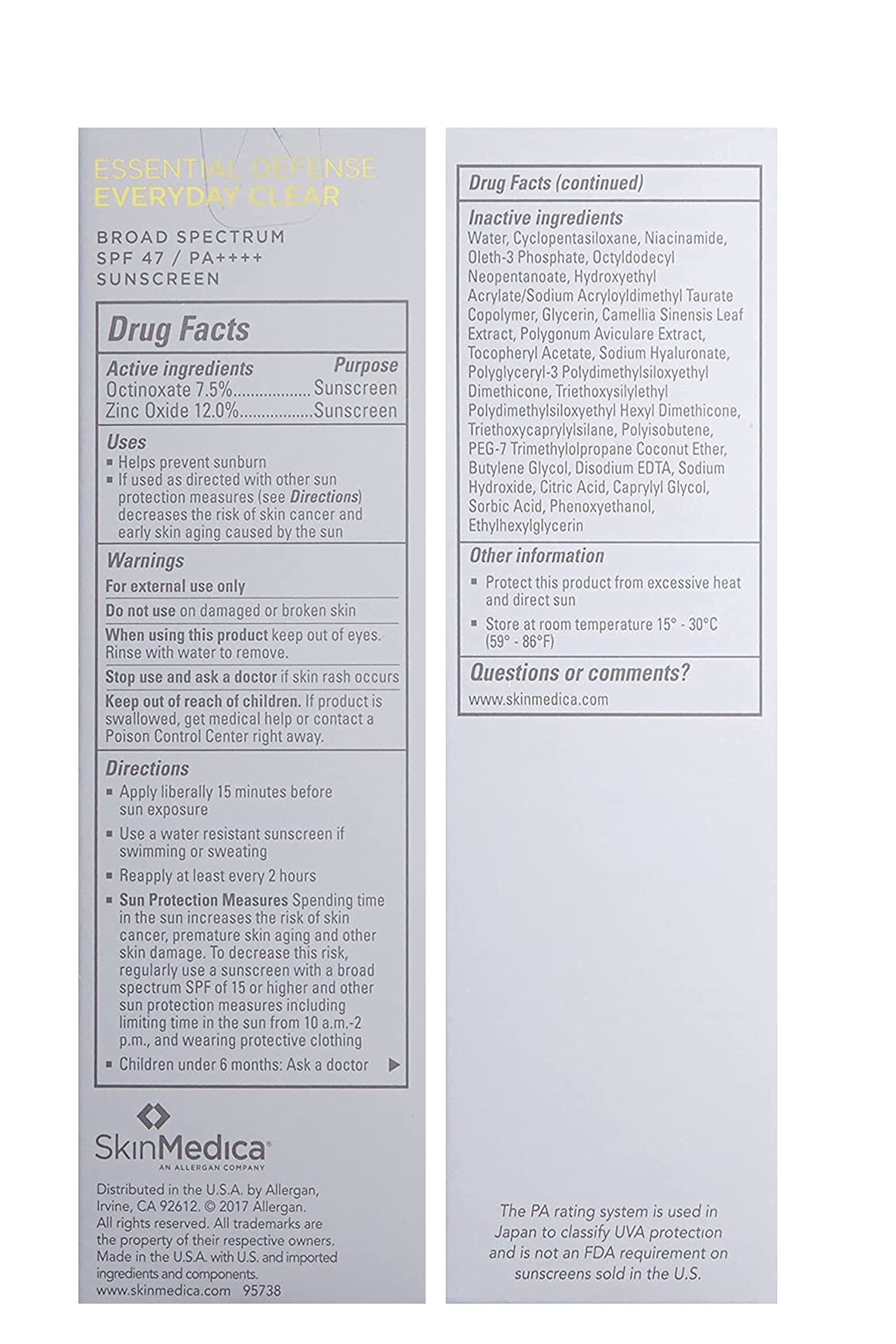 Fragrance-free SkinMedica Essential Defense SPF 47 gentle on sensitive skin