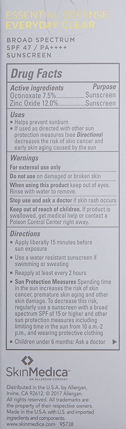 Oil-free SkinMedica Essential Defense SPF 47 keeps shine at bay