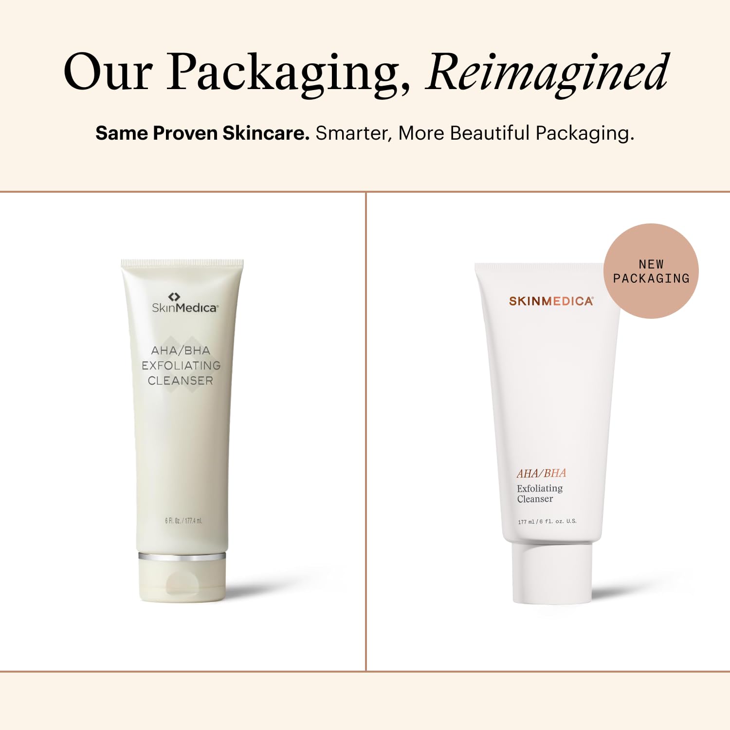 SkinMedica exfoliating face wash bottle 6oz for brighter complexion
