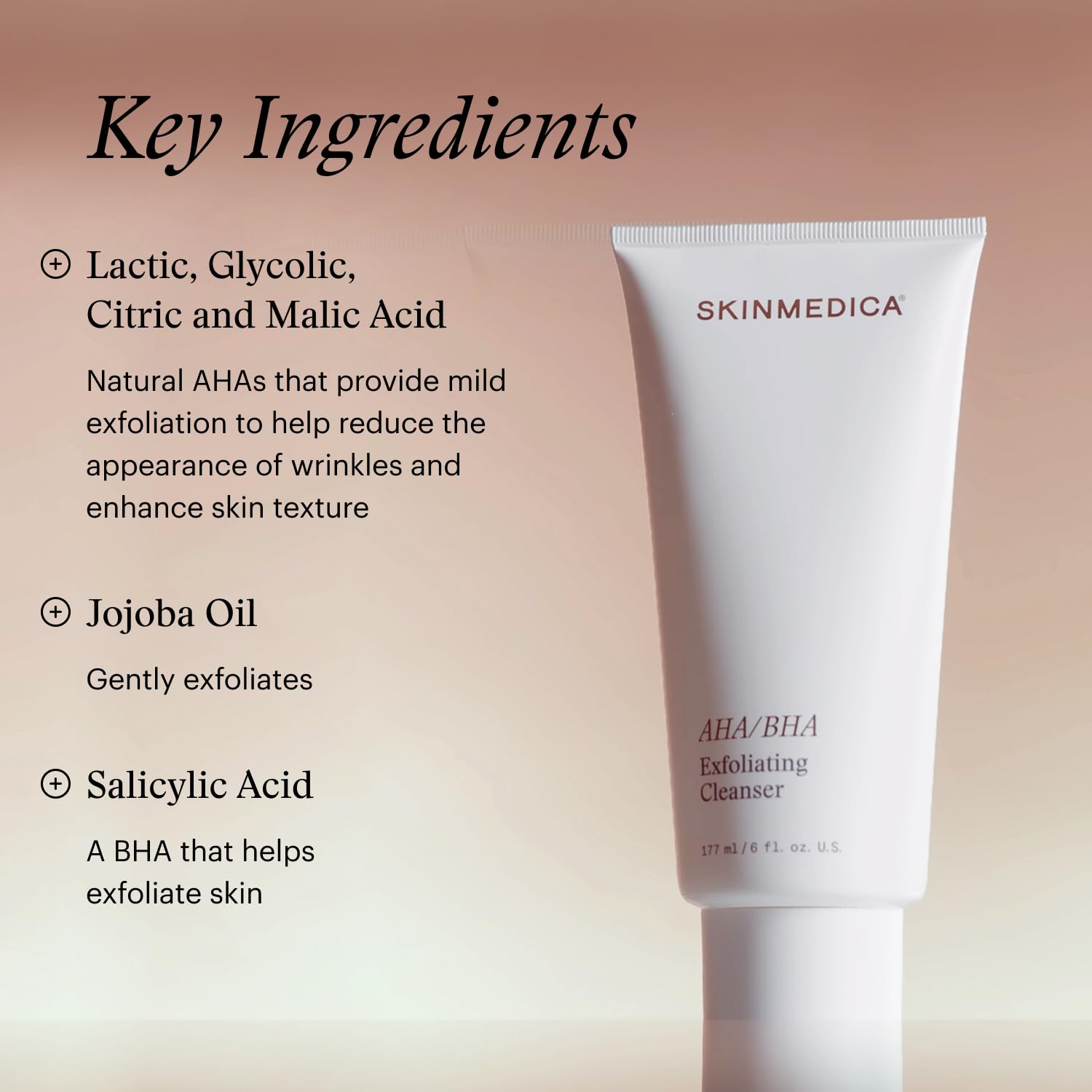 SkinMedica exfoliating face wash pores refined close-up