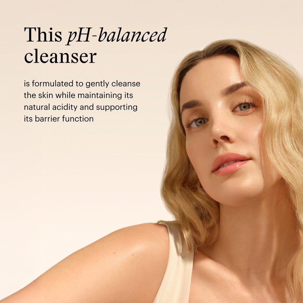 SkinMedica Facial Cleanser dispensed lather emphasizing cleansing without dryness