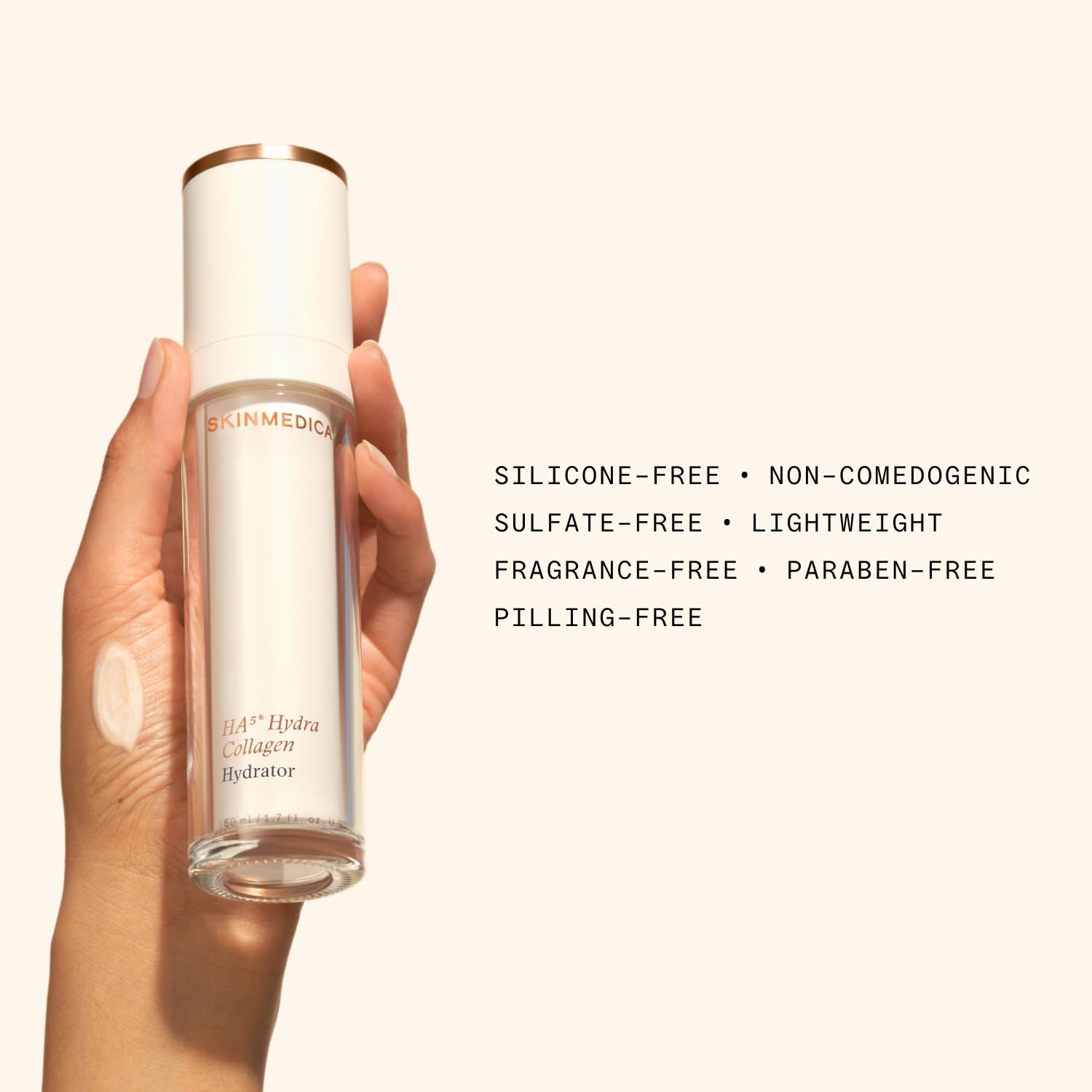 Nighttime skincare routine featuring HA5 hydrator