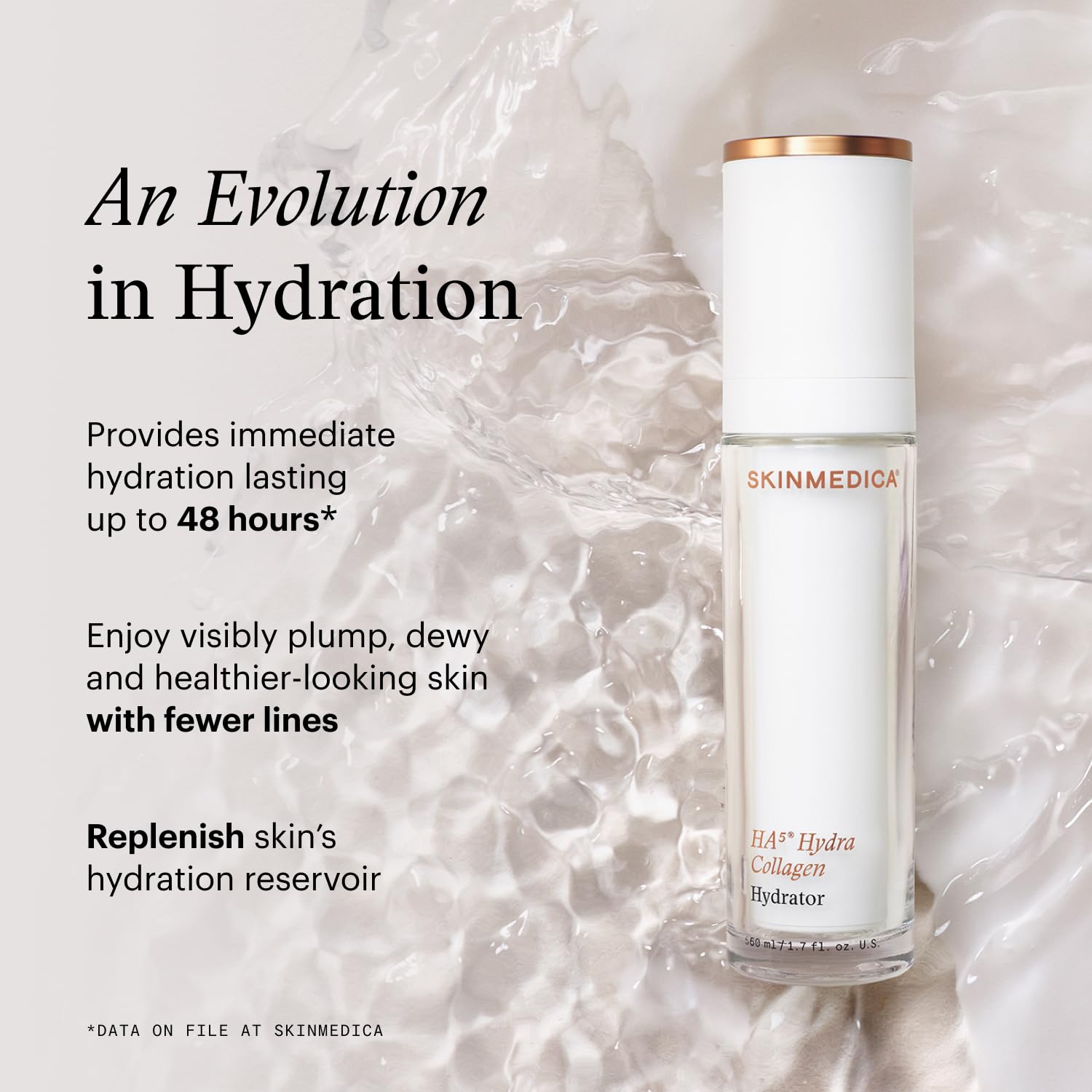 Texture on skin showing HA5 hydration and smoothness