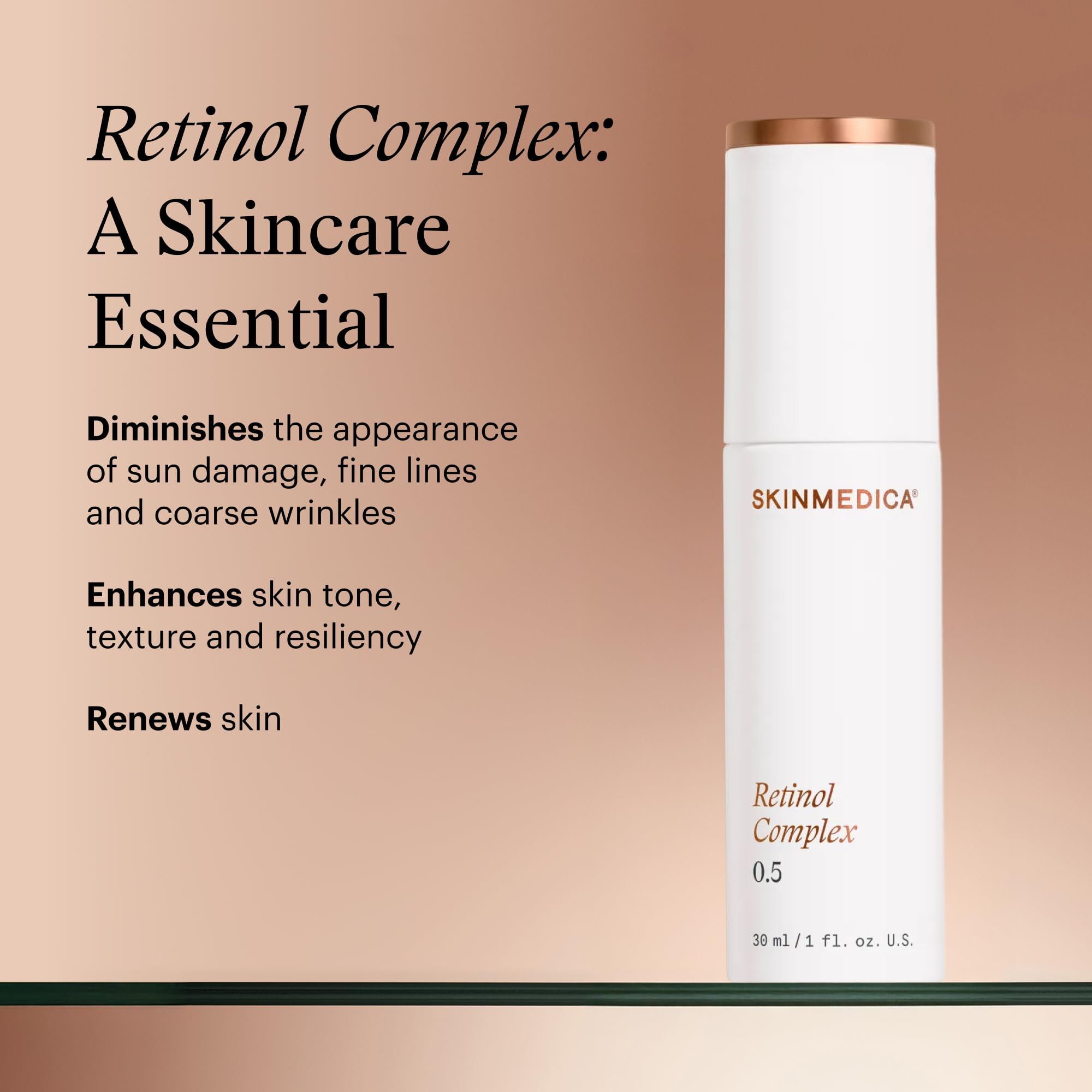 SkinMedica Retinol 0.5 Complex amber bottle close-up