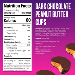 SkinnyDipped cups filling closeup shows creamy peanut butter.