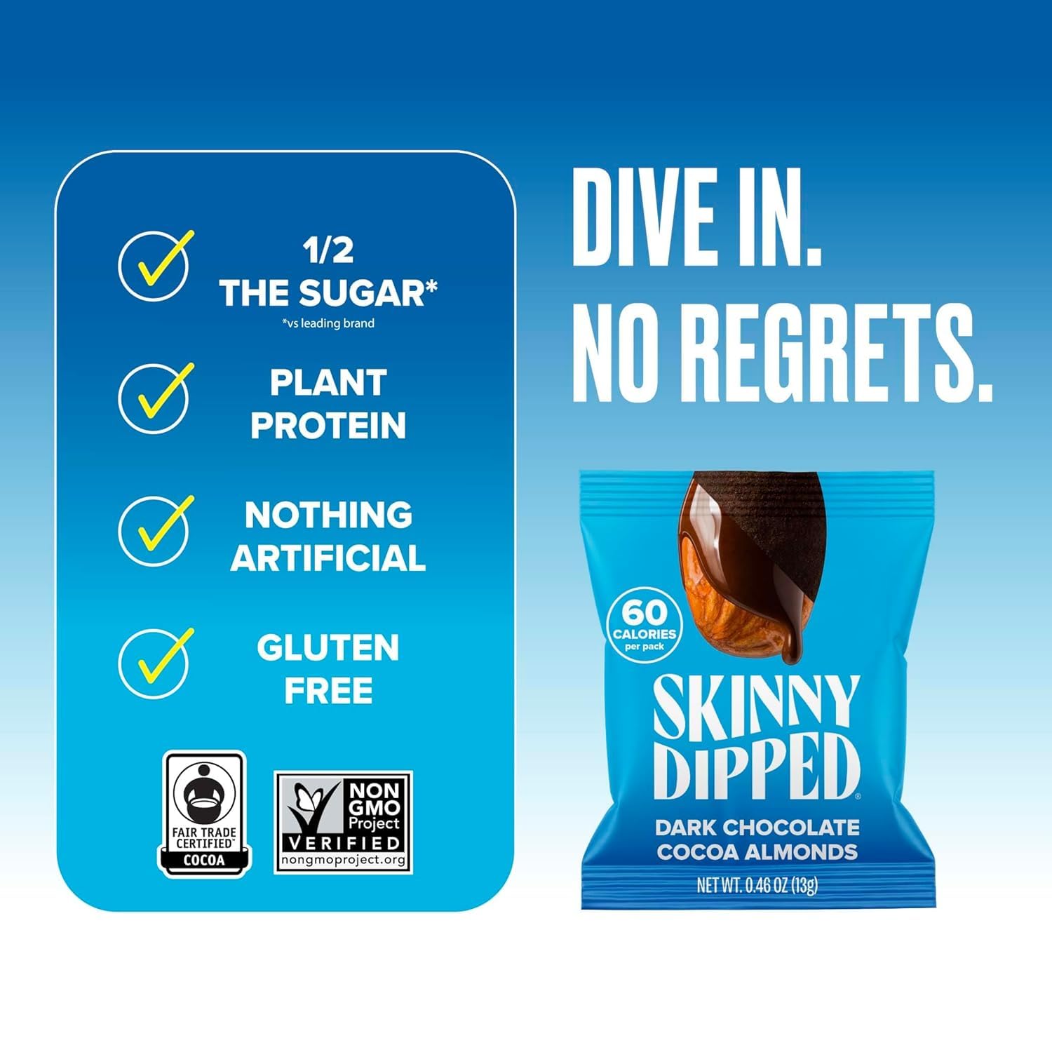 SkinnyDipped on-the-go bag in gym bag offers convenient energy boost.