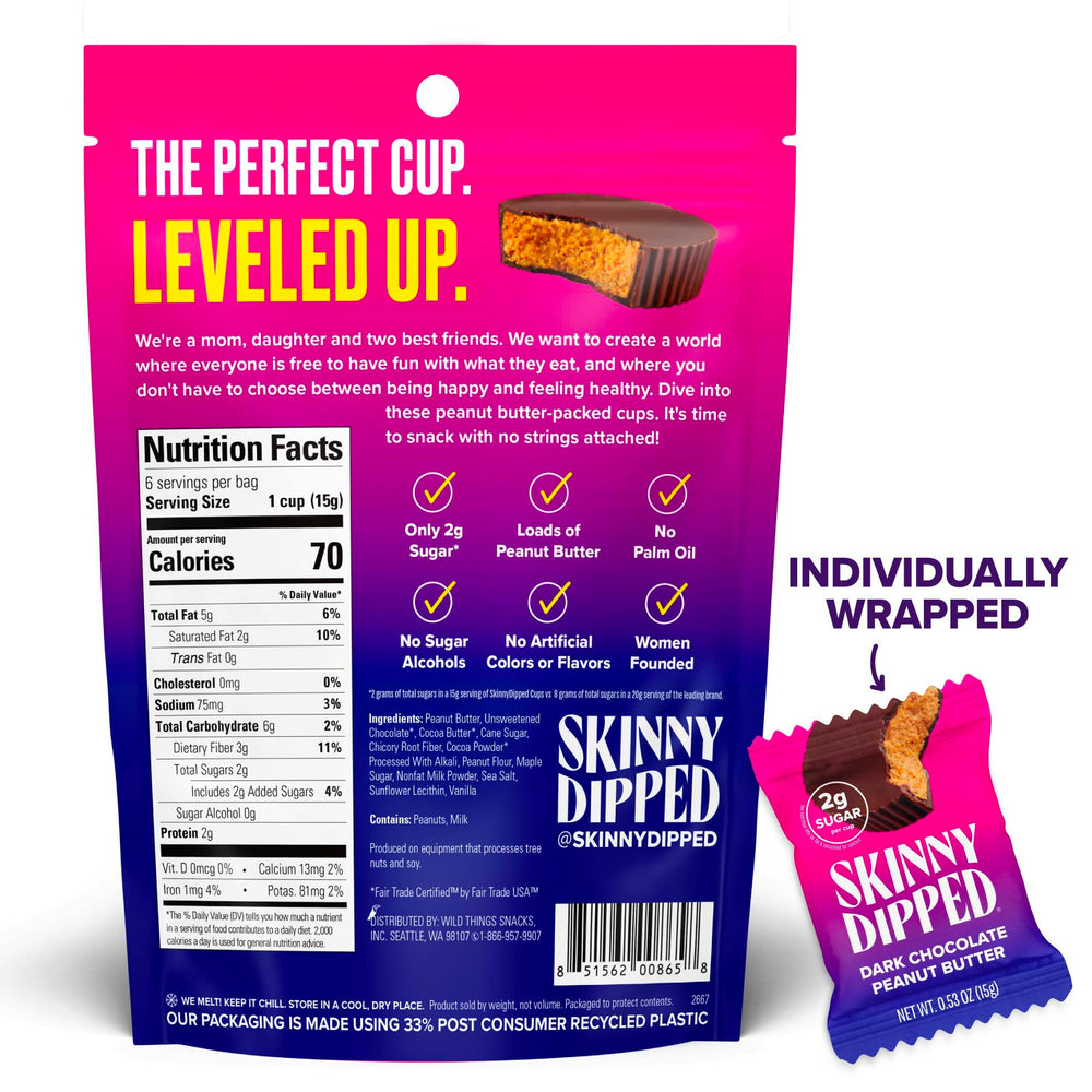 SkinnyDipped Gluten-Free Snack Pack, clearly marked gluten-free option