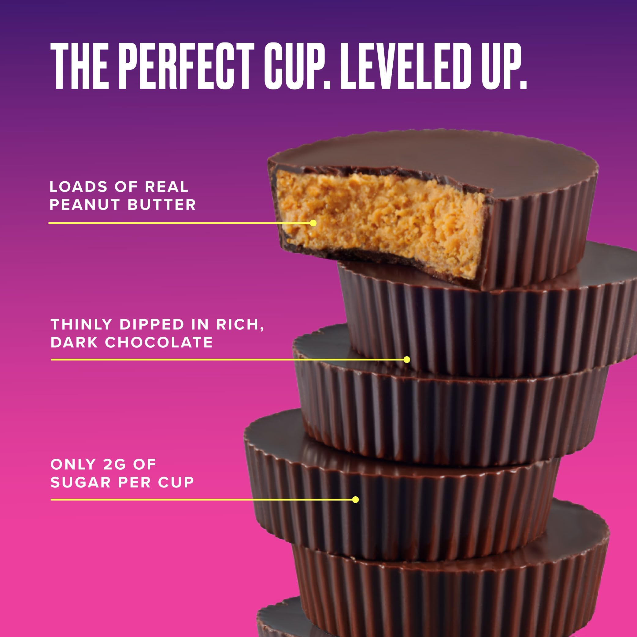 SkinnyDipped individually wrapped cups for easy portability.