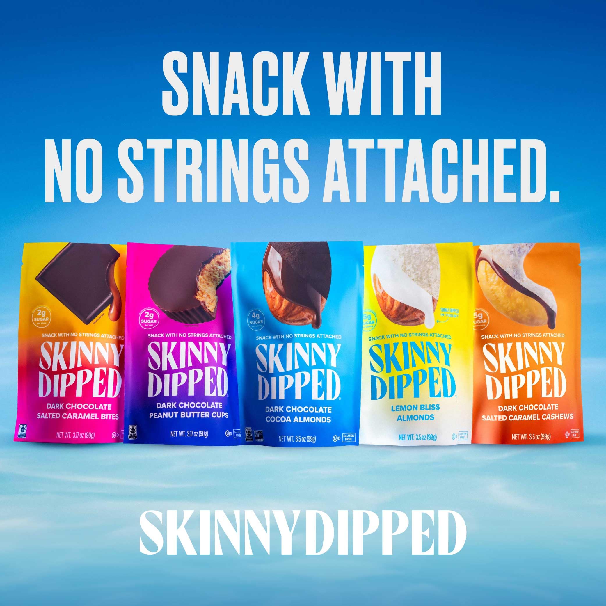 SkinnyDipped Kosher Certified Snack, suitable for kosher diets